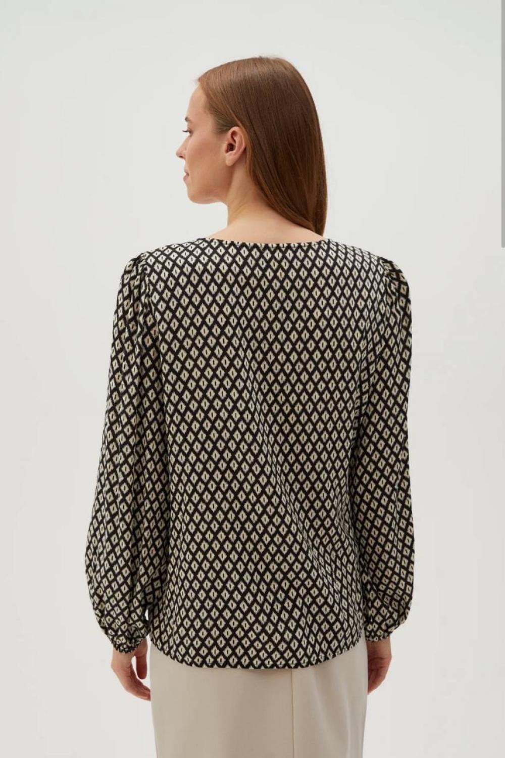 Black printed blouse