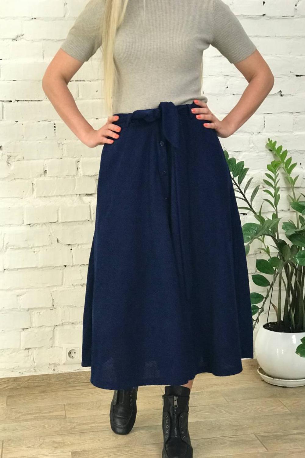 Navy velvet skirt JHJ430-K-Realiz