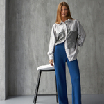 Trousers straight cut blue Bellise1965