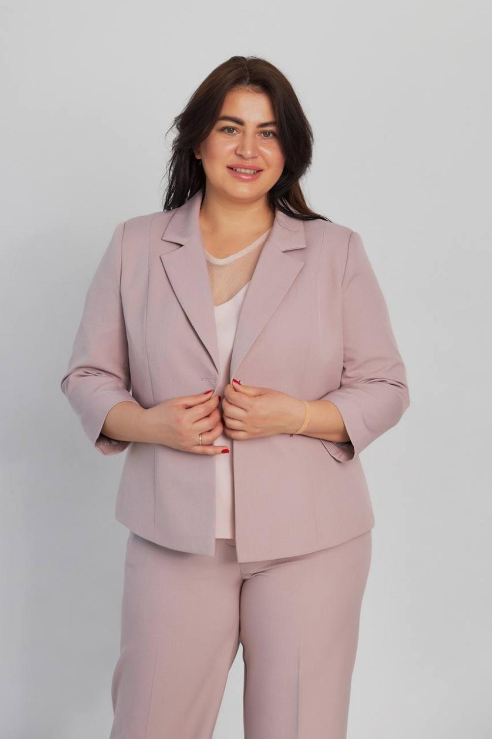 Пудровий костюм Plus Size