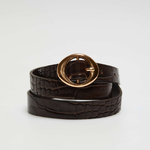 Brown eco-leather belt for women Z-PA-4201 MOODO