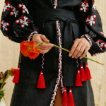 Cукня-вишиванка жіноча лляна чорна Мальва EMBROIDERED GEM