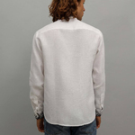 Men's embroidered shirt (vyshyvanka) Gorgana white made of linen