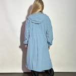 Blue raincoat