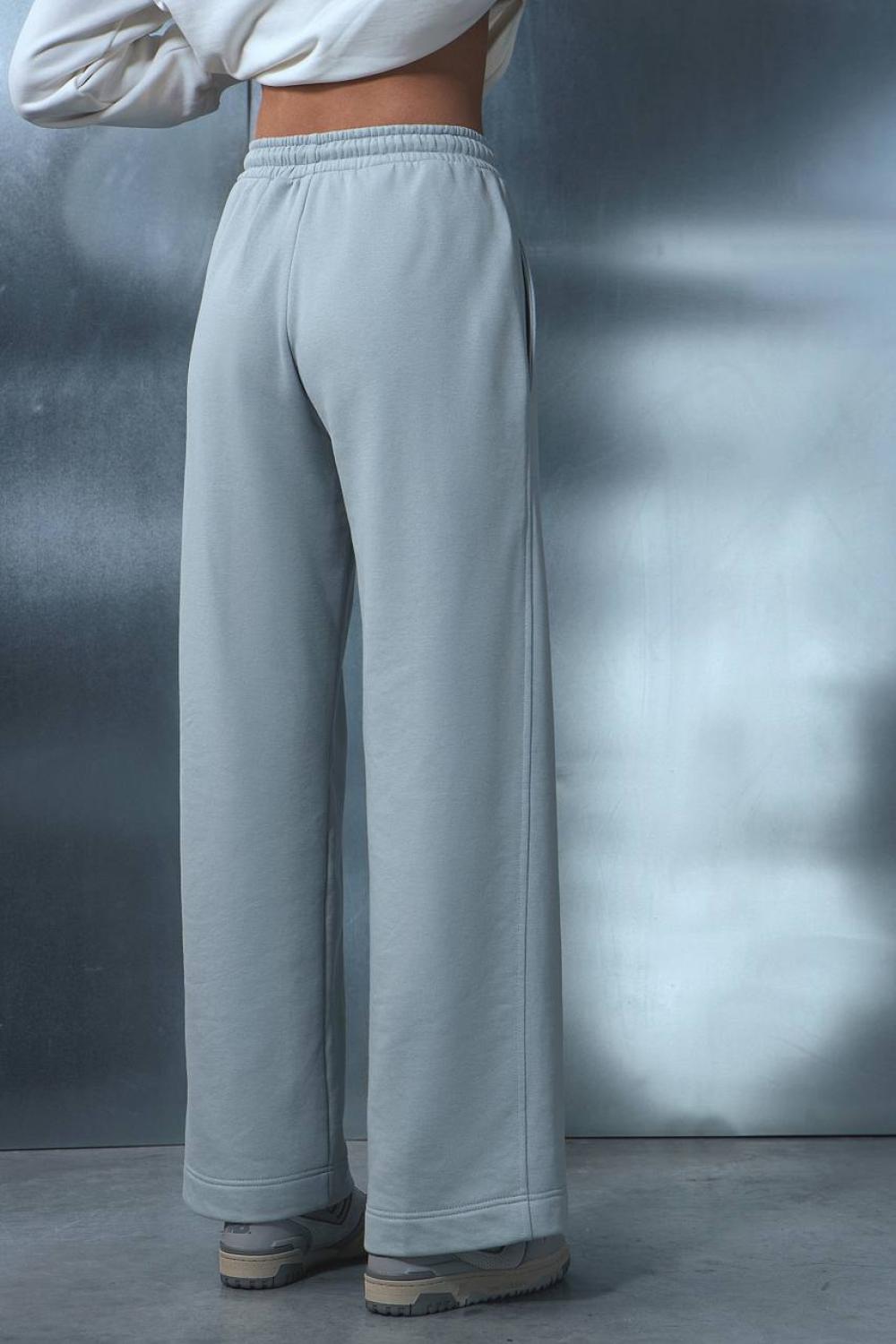 Sports straight pants gray-mint Seton STIMMA