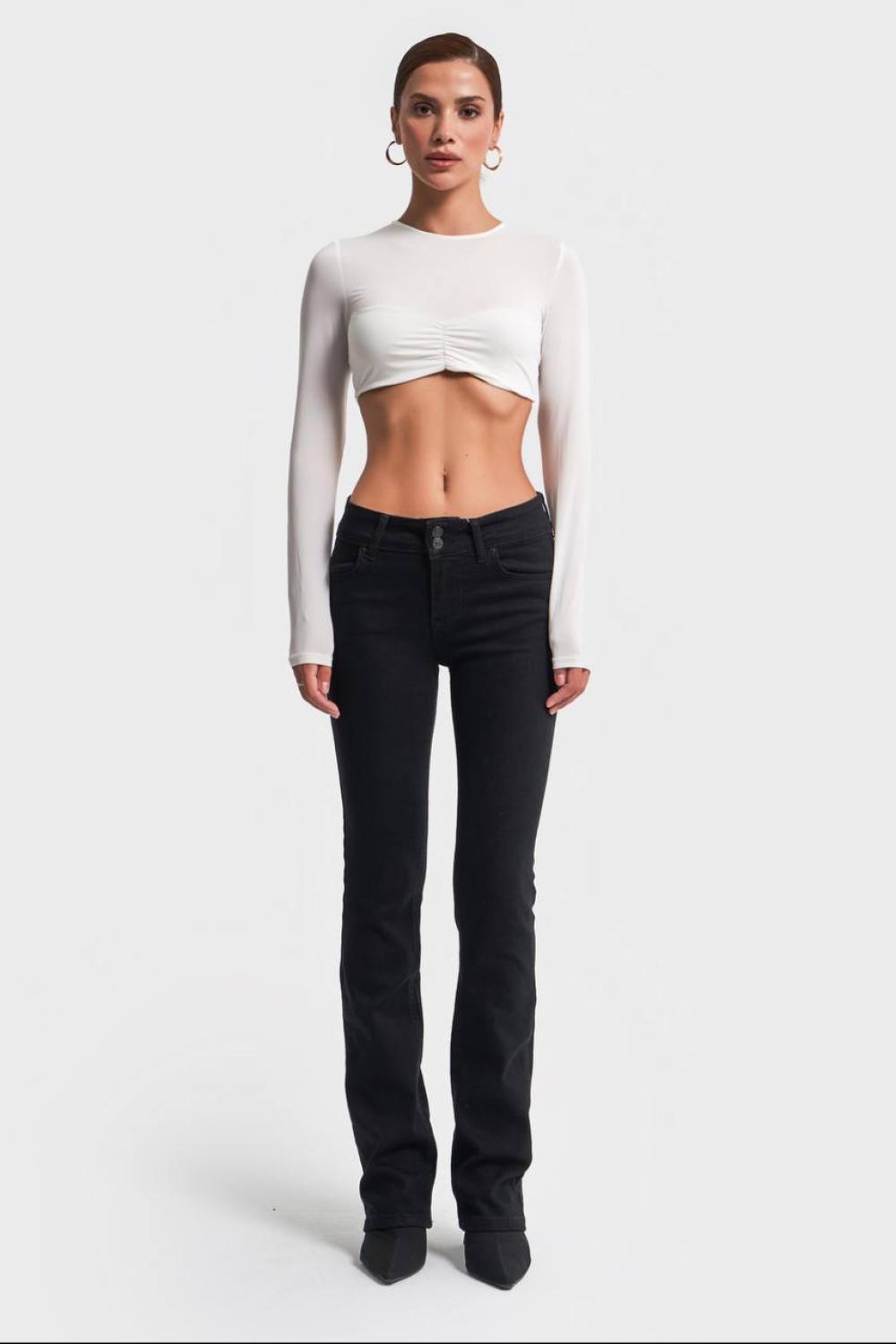 Black flared jeans