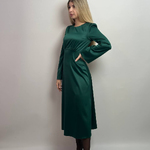 Сукня шовкова зелена міді