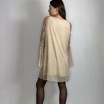 Short cocktail dress with stones Faust couture B-1074