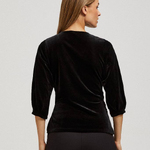 Black velor blouse