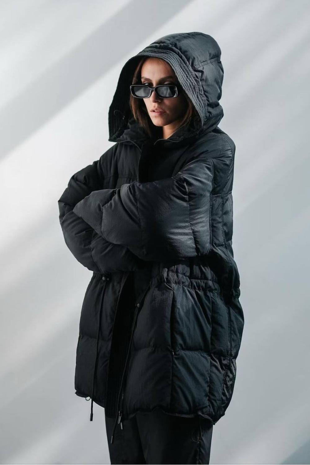 Winter jacket in black color