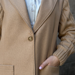Cardigan for women with buttons beige HARDY