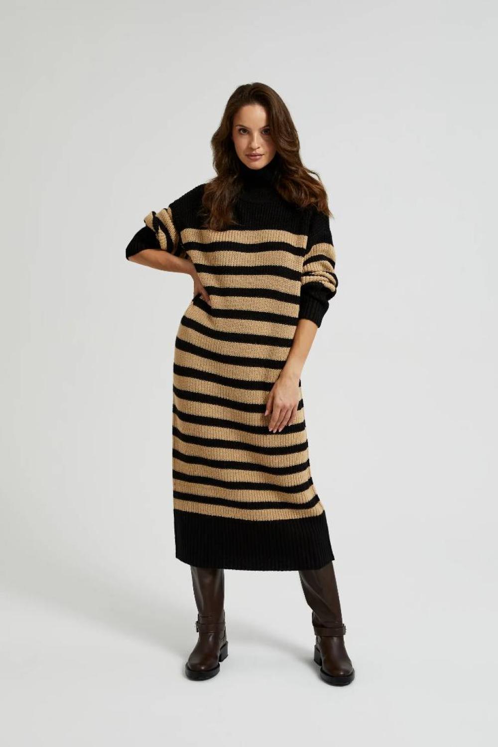 Striped knitted dress