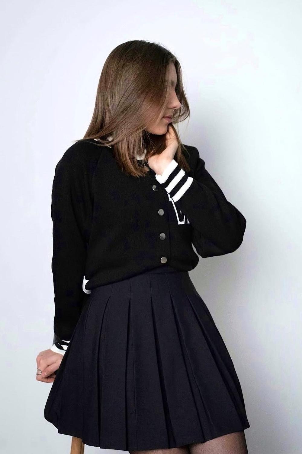 Tennis skirt black M-259