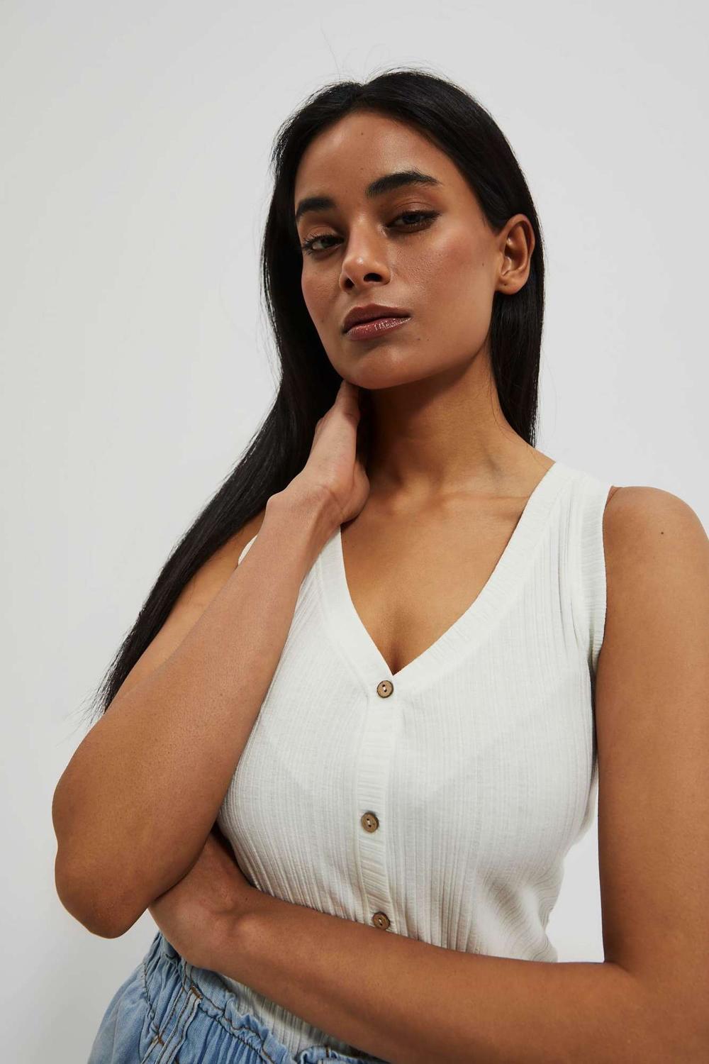White button top L-TS-4070 Moodo