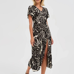 Black midi dress