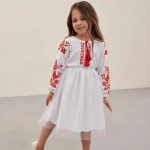 Embroidered dress for a girl Birds MEREZHKA