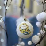 Кулька для ялинки патріотична з віночком. 25 см