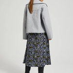 Grey cropped coat