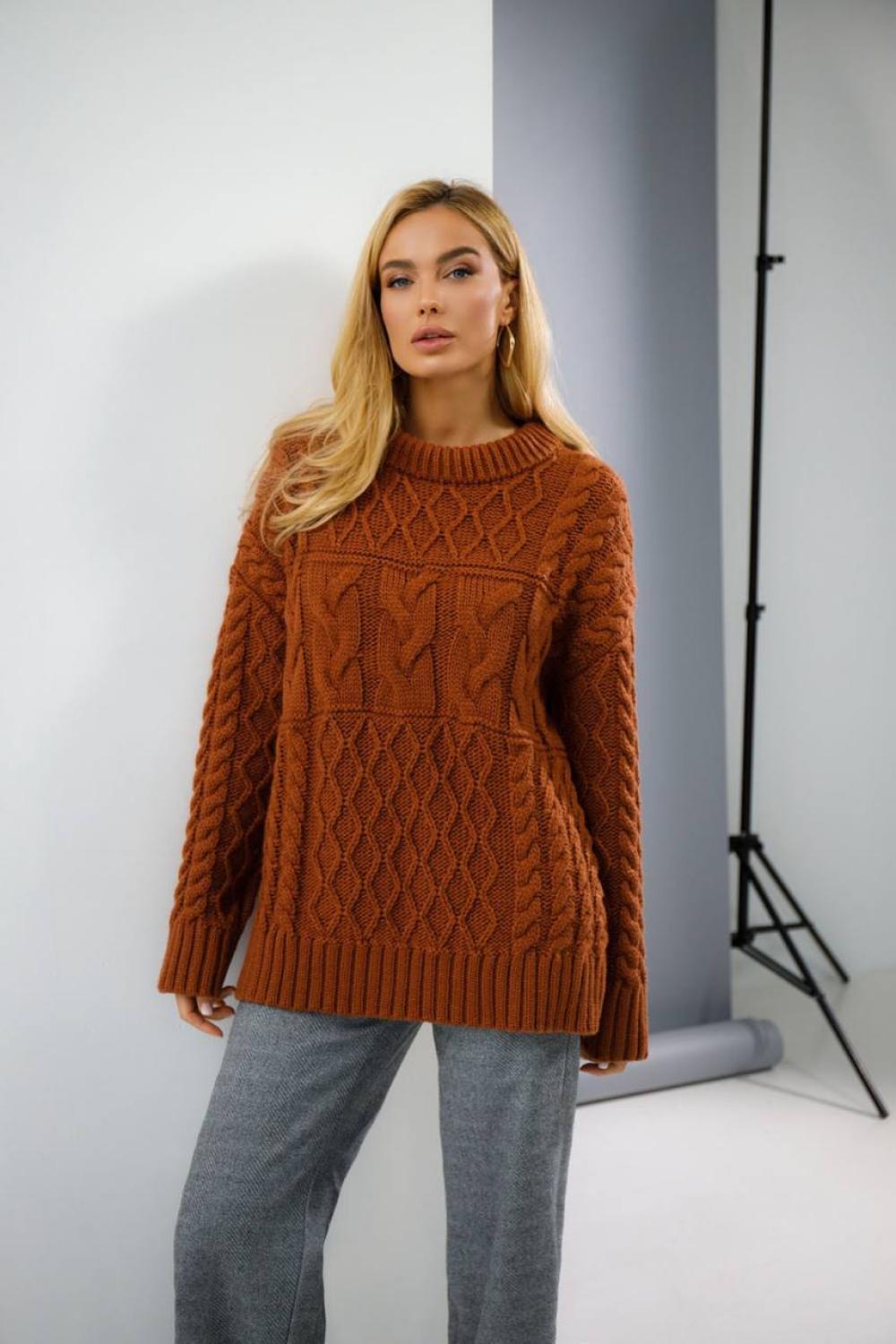 Women's warm terakot jumper