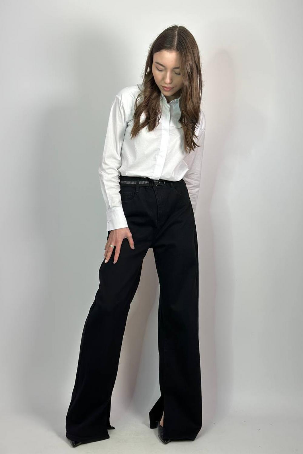 Джинси кльош чорні 9016 KT.MOSS Denim