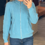 Blue hooded sweater FW22-301-K-Realiz