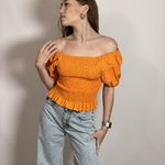 Стильний помаранчевий топ-резинка Roket fashion
