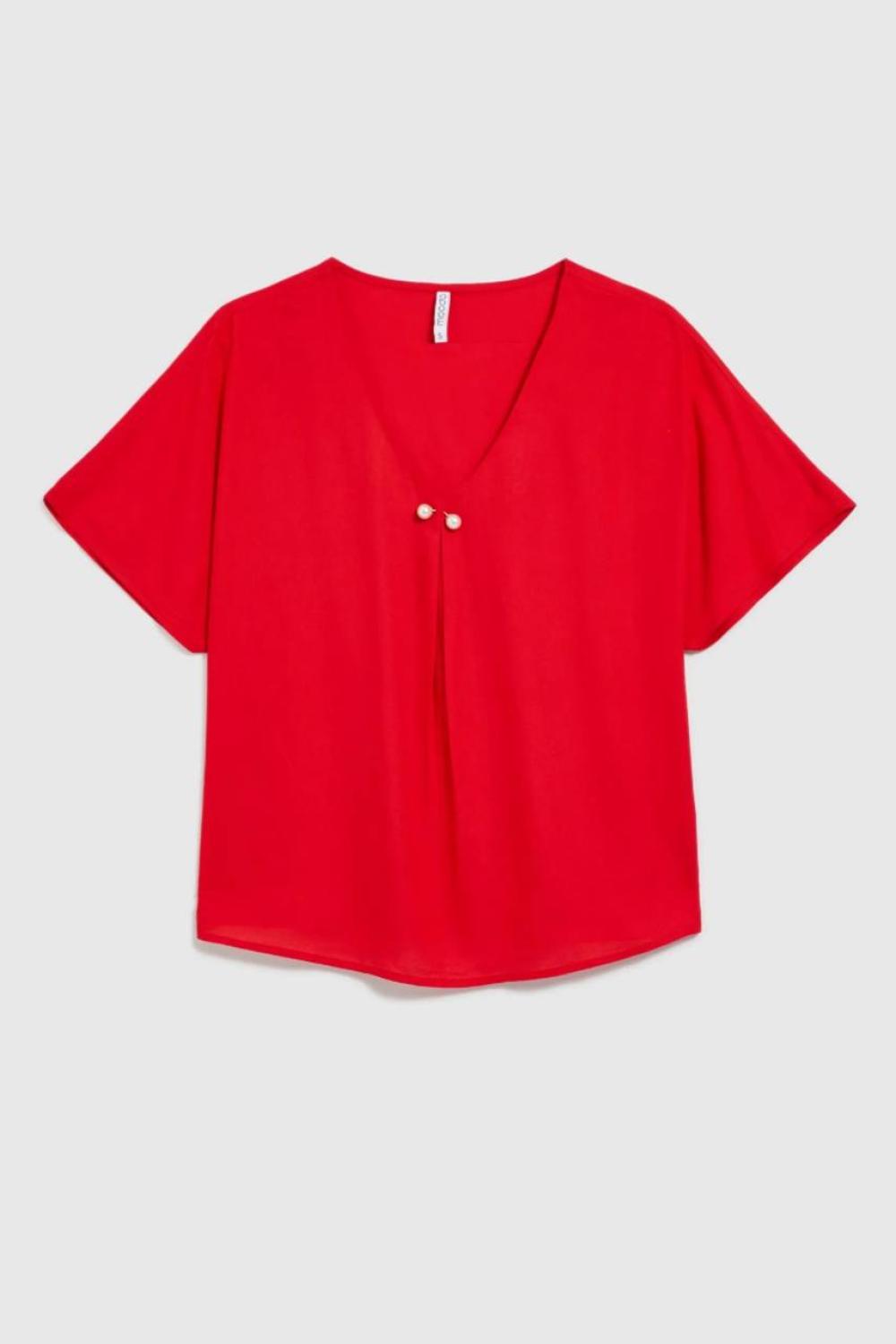 Red blouse