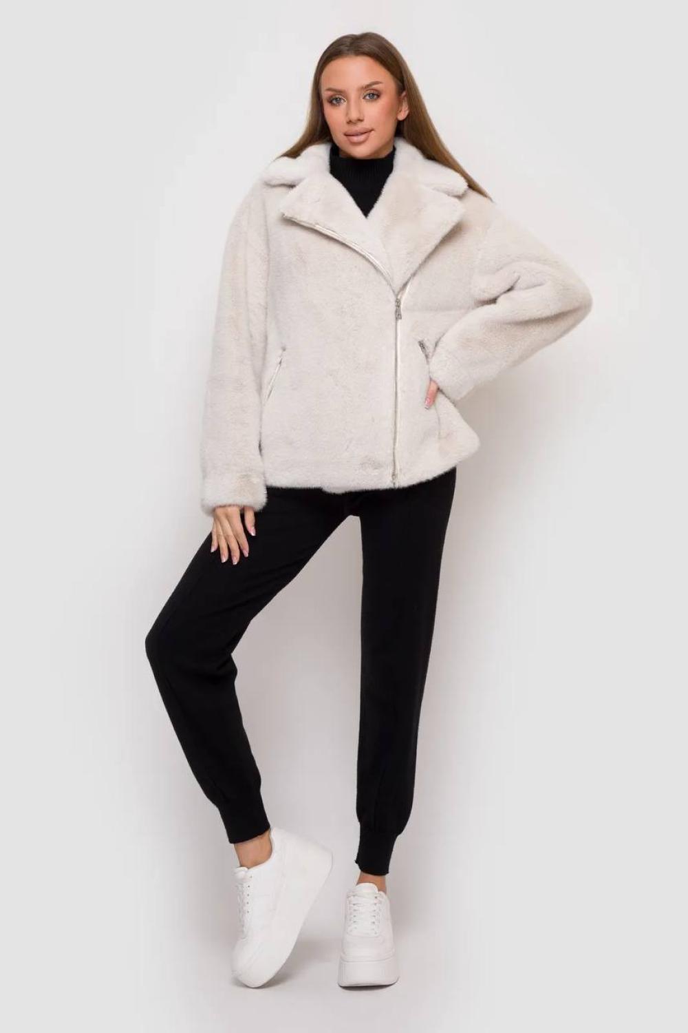 The eco-fur sheepskin coat