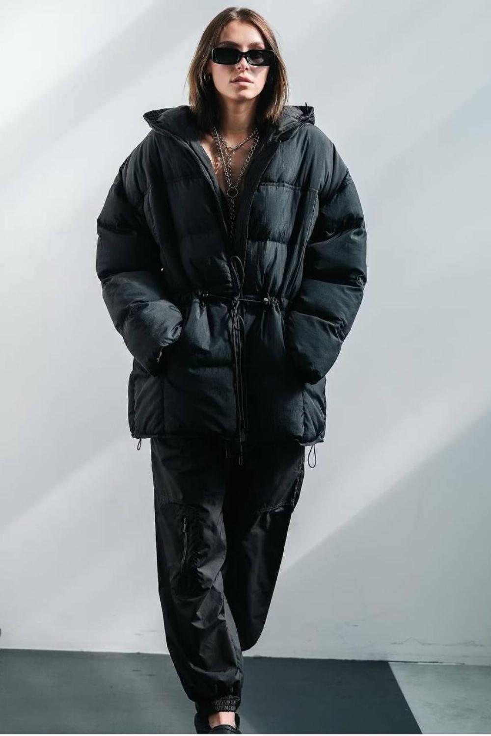 Winter jacket in black color