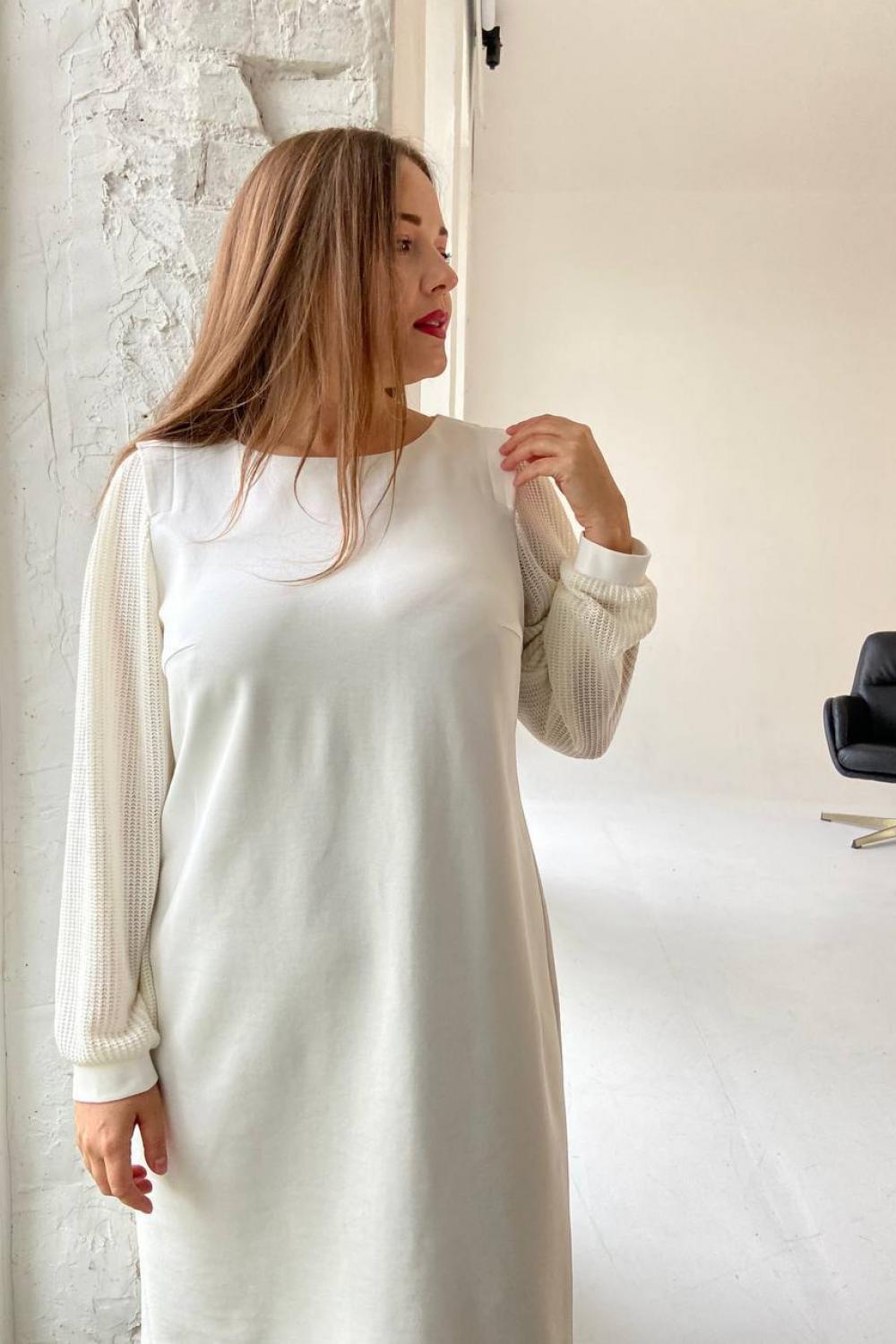 Milk knitted Petro Soroka dress