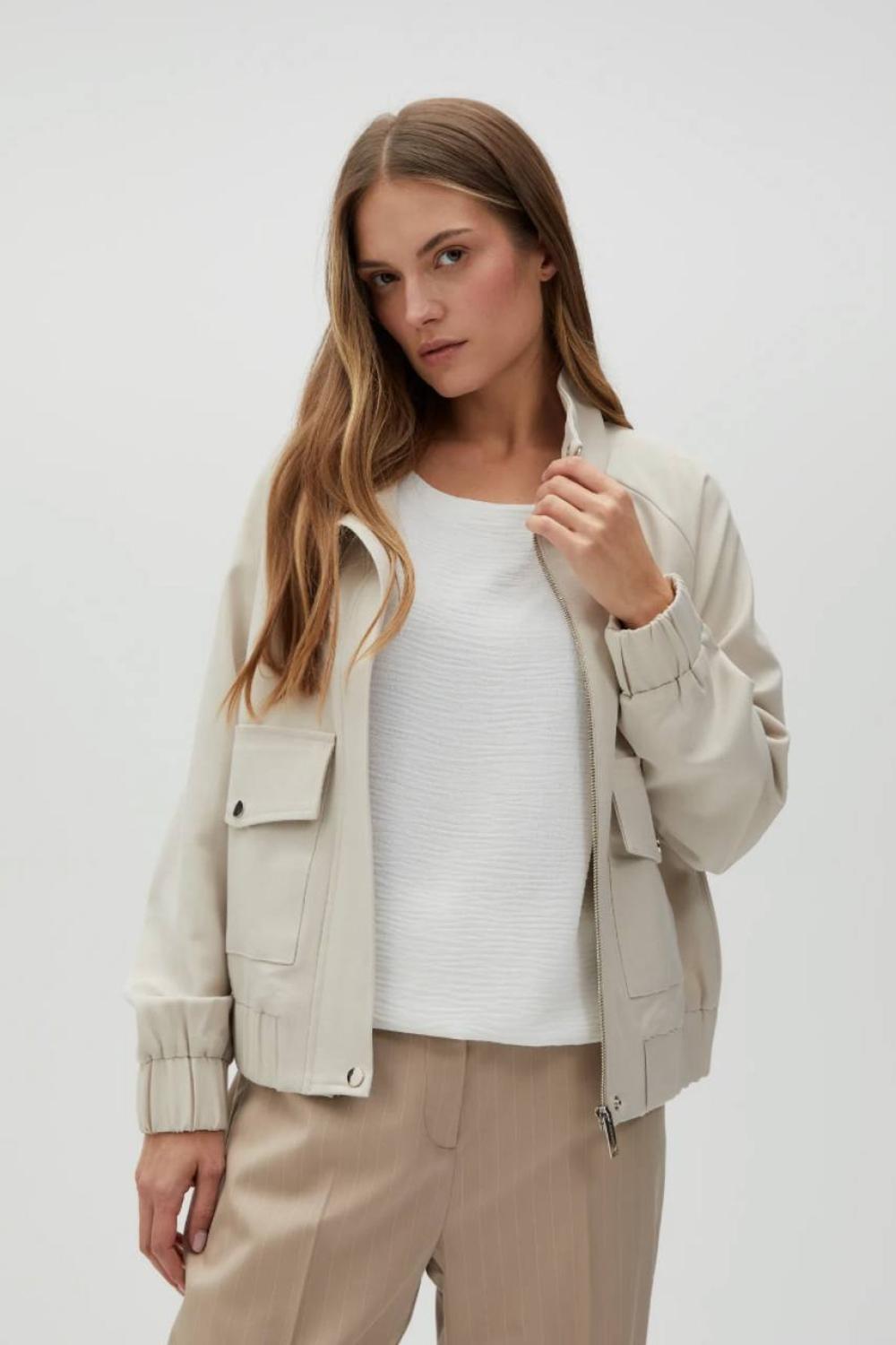 Beige felt jacket