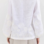 Embroidered women's blouse white on white author's work