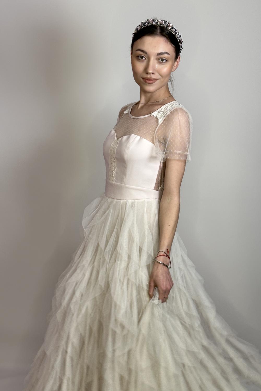 Сукня пудрова фатинова KENR272AD