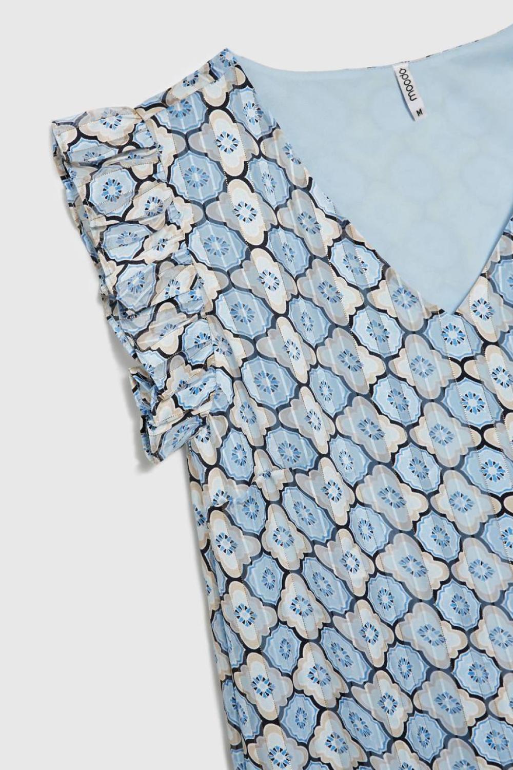 Summer dress in blue print