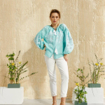 EMBROIDERED GEM women's embroidered linen tiffany