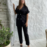 Suit women's summer made of lightweight black Petro Soroka