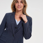 Women's blue striped jacket Z-MR-4814-L-realiz