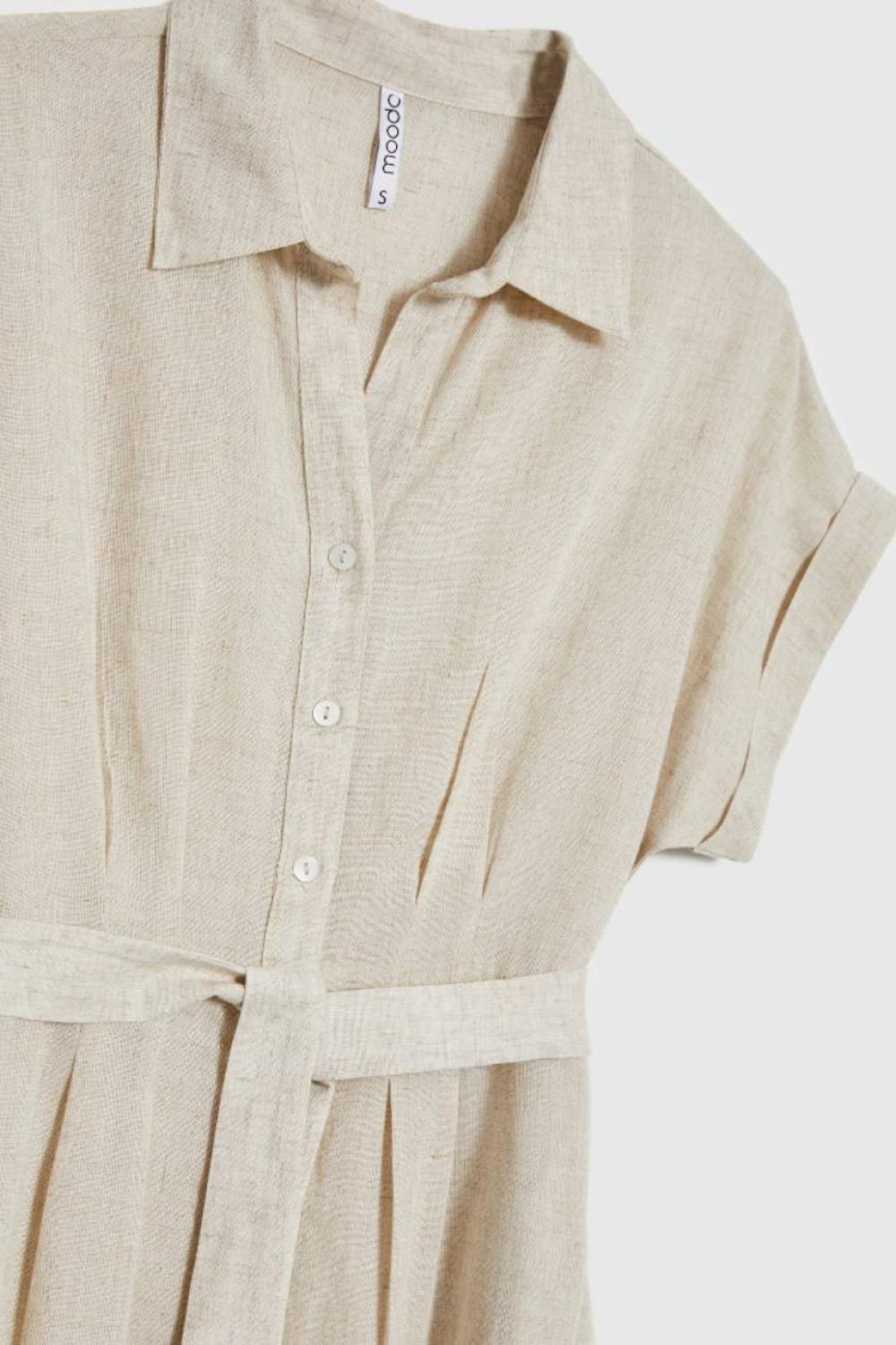 Shirt dress in beige