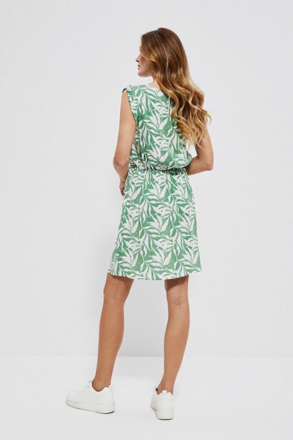 Summer dress in green print
