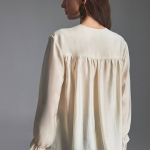 Translucent cream blouse made of Tencel