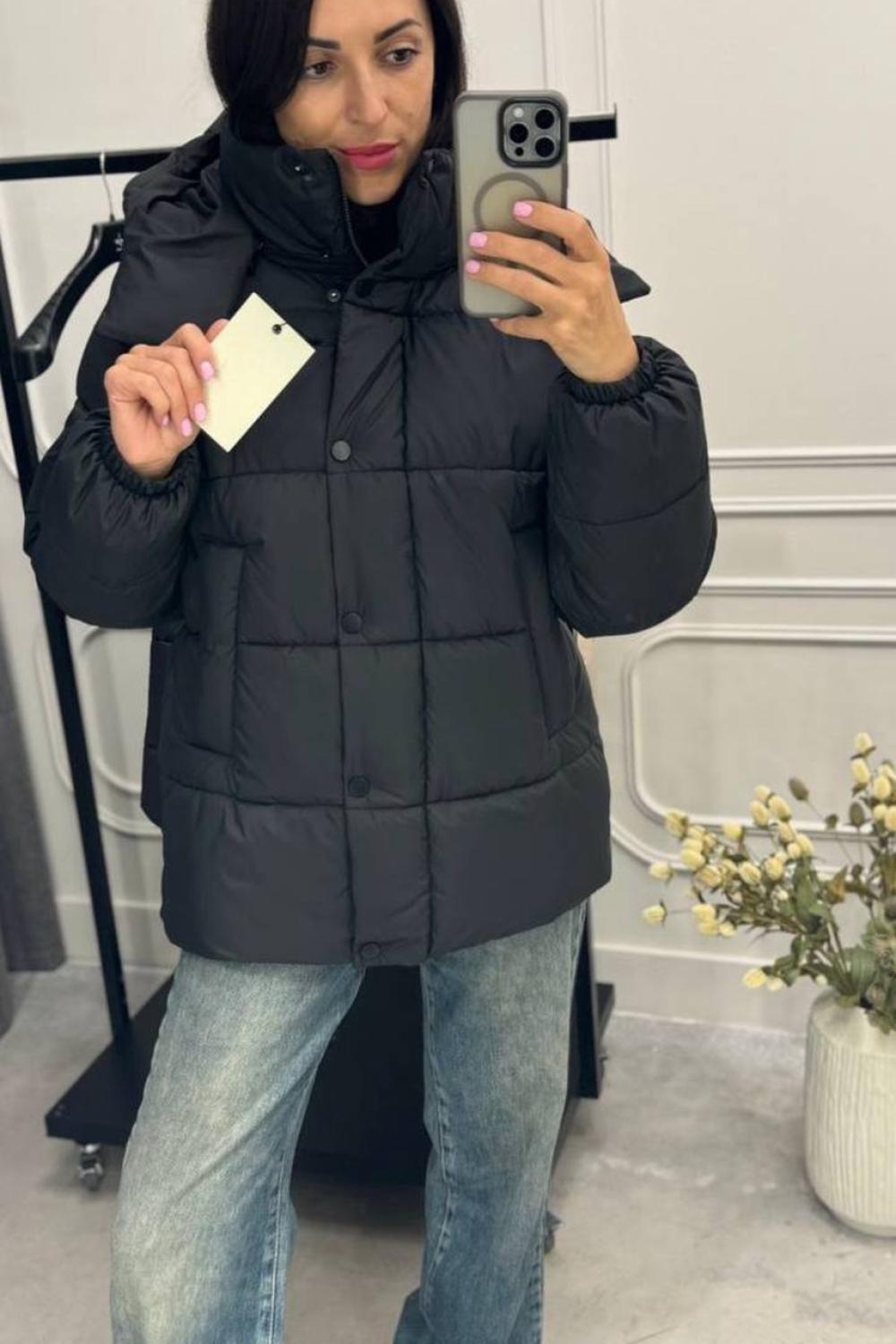 Black winter jacket for women