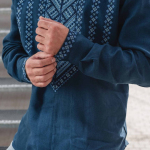 Men's embroidered linen shirt