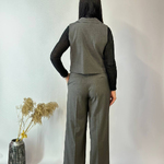 Suit women's classic graphite vest and trousers 337-01 HARDY