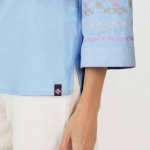 Women's embroidered linen shirt