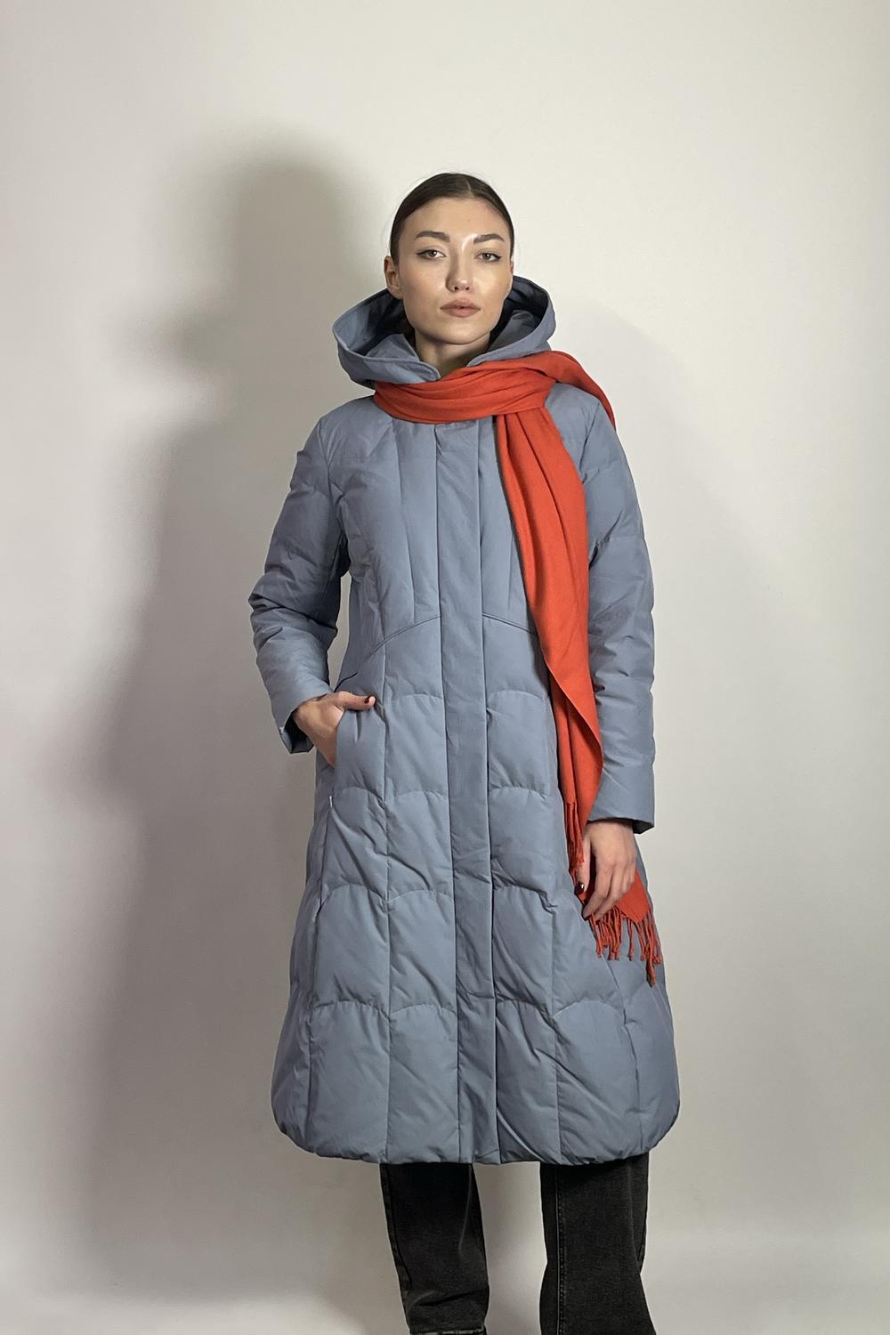 Jacket women's winter made of eco-down blue FLY