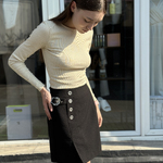 Спідниця чорна міні 19PE305 YUKA PARIS