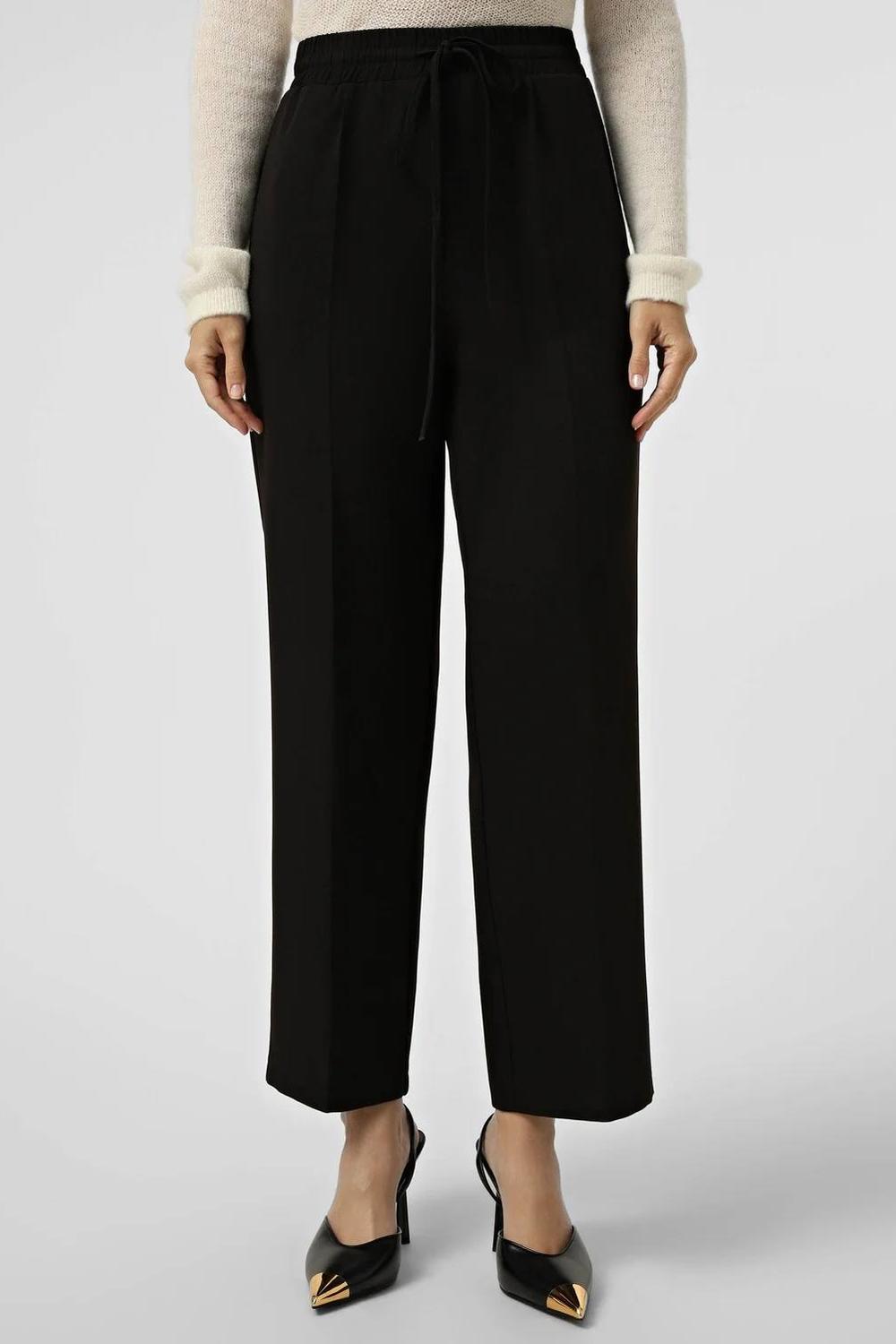 Black Classic Straight-Leg Pants