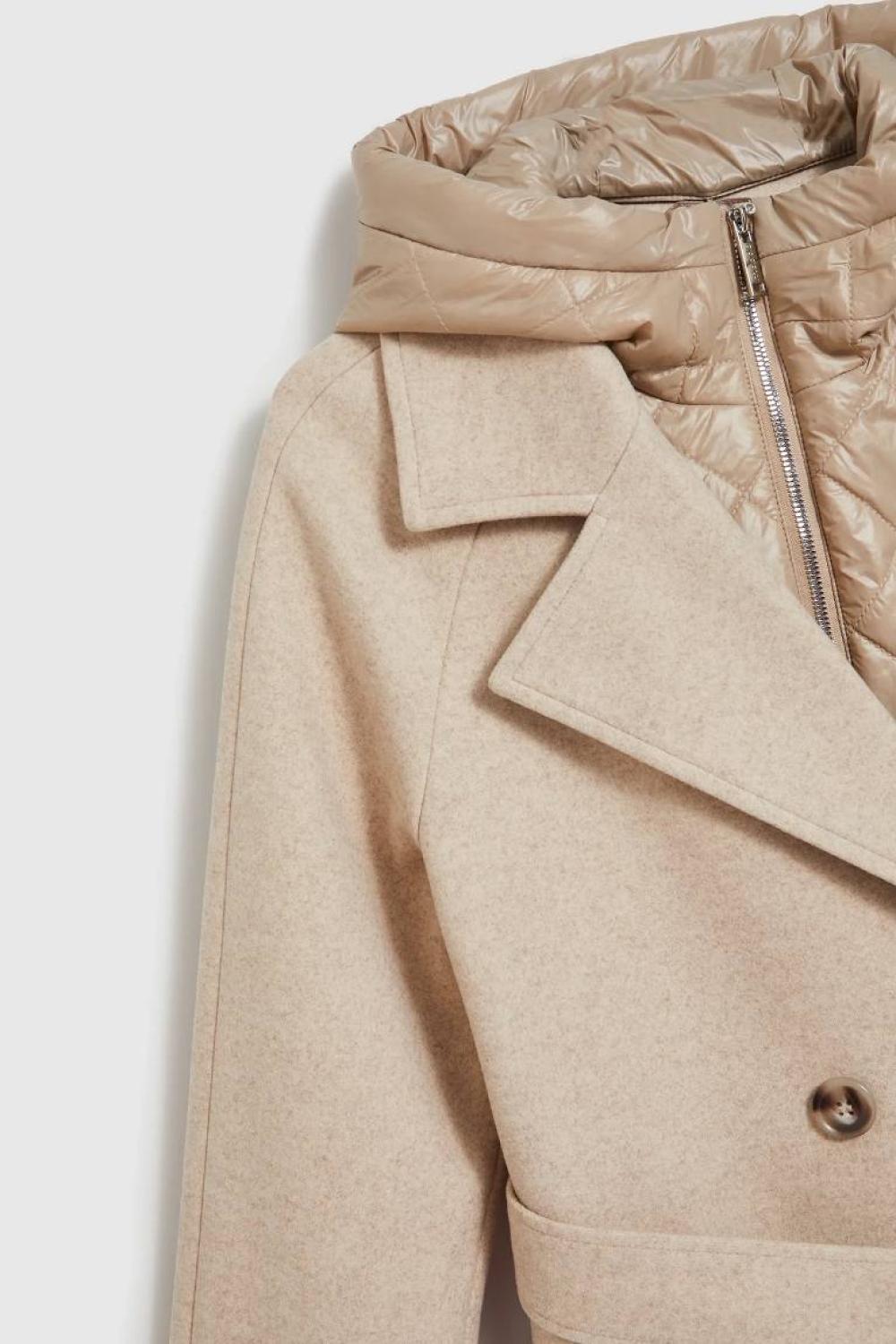 A beige coat