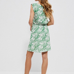Summer dress in green print