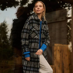 Black checked shirt jacket